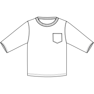 Fashion sewing patterns for T-Shirt 3040